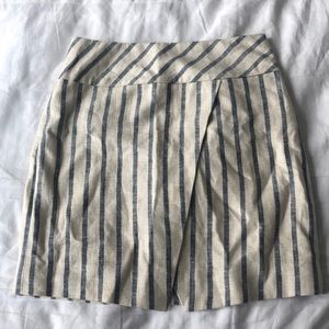 Linen striped skirt